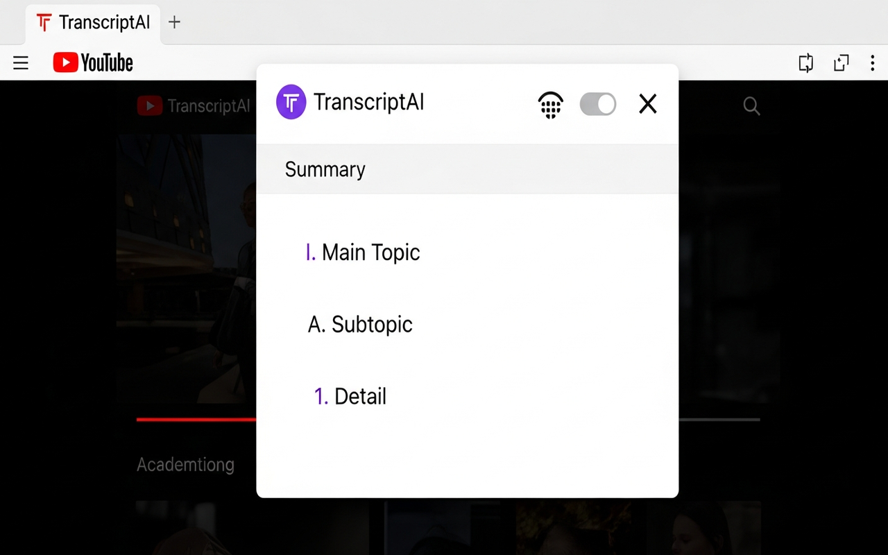 TubeNotes - AI YouTube Transcription & Summary Chrome Extension